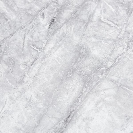Merida Grey Marble and Chrome Dining Table - 150cm