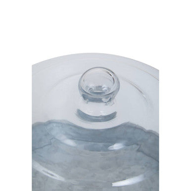 Galvanised Steel Cake Plate with Glass Dome | Drummond