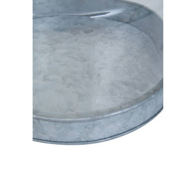 Galvanised Steel Cake Plate with Glass Dome | Drummond