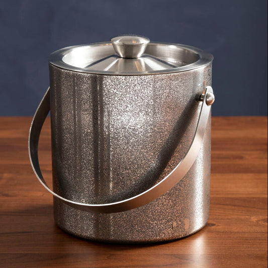 Glitter Effect Ice Bucket with Lid | Speckled Barware