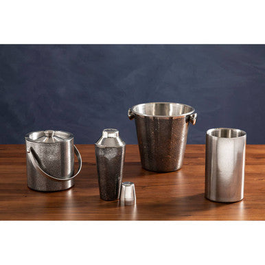 Glitter Effect Ice Bucket with Lid | Speckled Barware