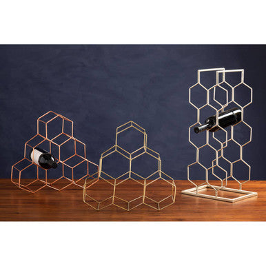 6 Bottle Copper Finish Wine Rack | Vertex