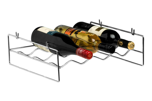 4 Bottles Chrome Wine Rack with Side Handles | Soren