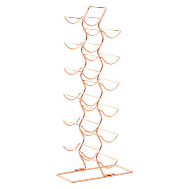 12 Tier Wine Rack with Copper Finish | Wren