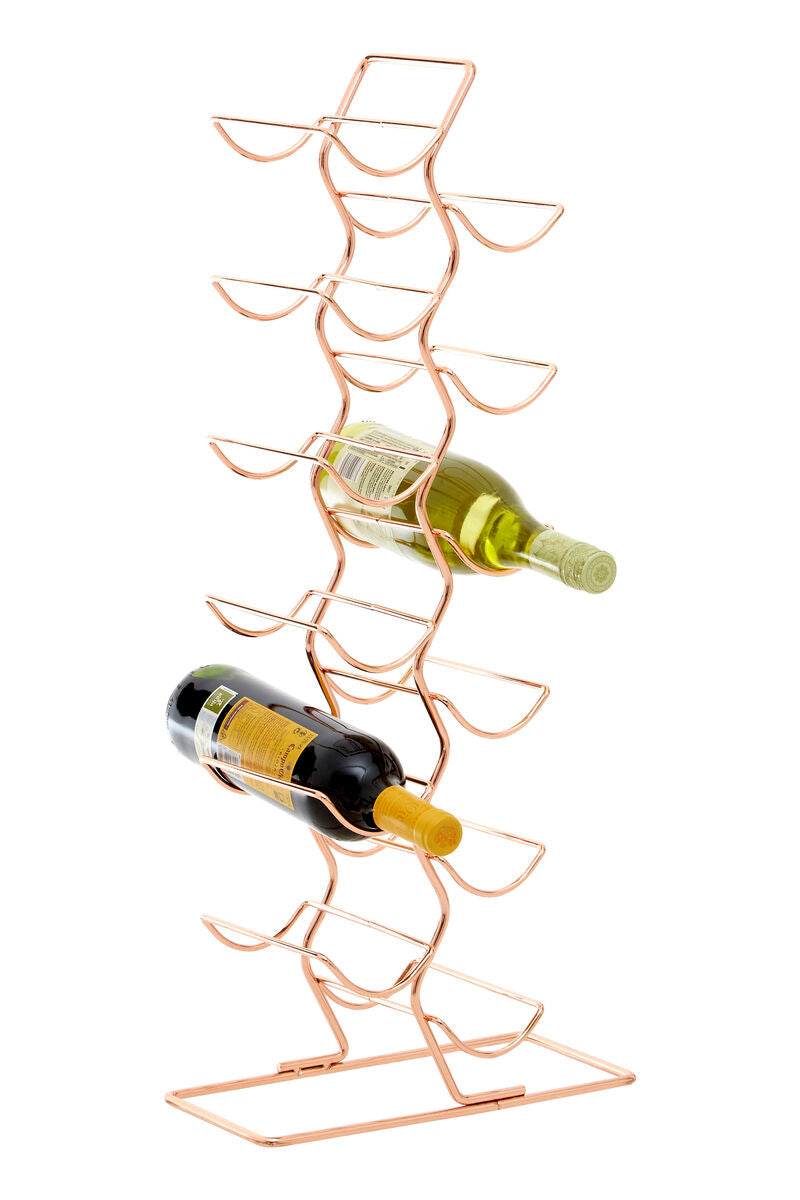 12 Tier Wine Rack with Copper Finish | Wren