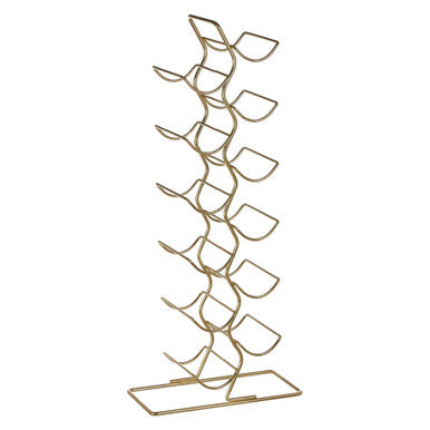 12 Bottle Wine Rack with Gold Finish | Wren