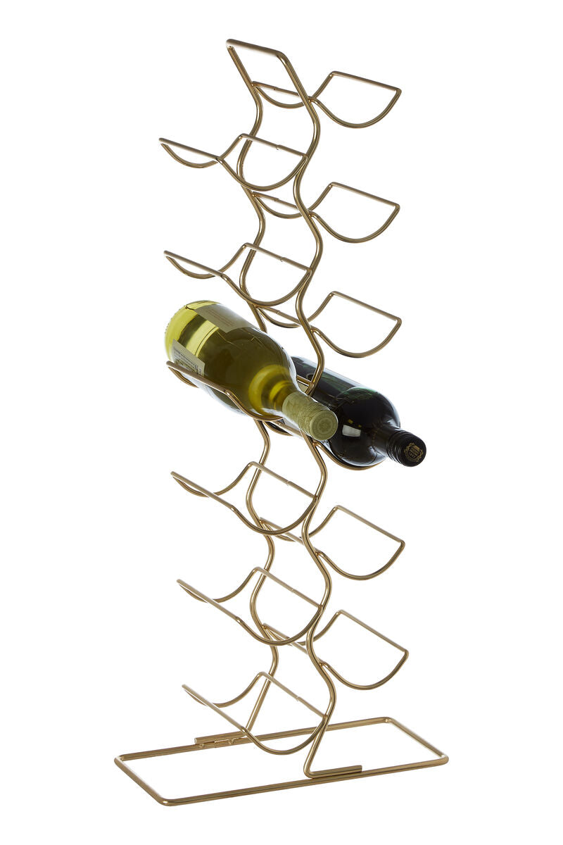 12 Bottle Wine Rack with Gold Finish | Wren