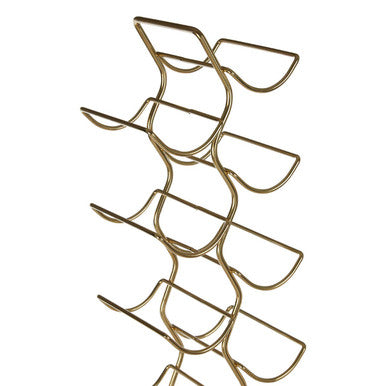 12 Bottle Wine Rack with Gold Finish | Wren