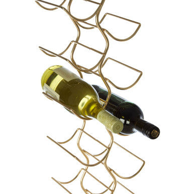 12 Bottle Wine Rack with Gold Finish | Wren
