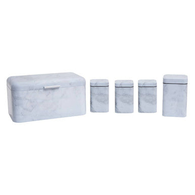 5 Piece Marble Effect Kitchen Storage Set | Easton