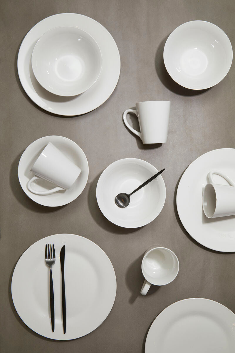 12 Piece White Porcelain Dinner Set | Elmira