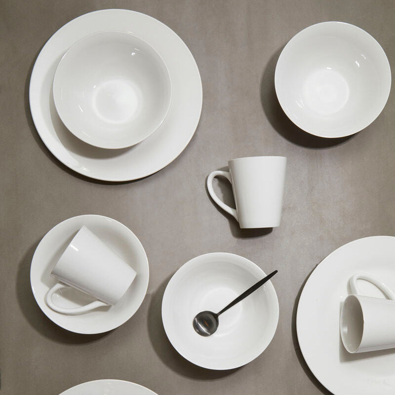 12 Piece White Porcelain Dinner Set | Elmira