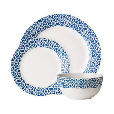 Casablanca 12 Piece Blue Dinner Set | Avie