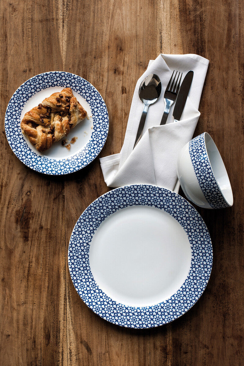 Casablanca 12 Piece Blue Dinner Set | Avie