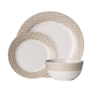 Casablanca 12 Piece Natural Dinner Set | Avie