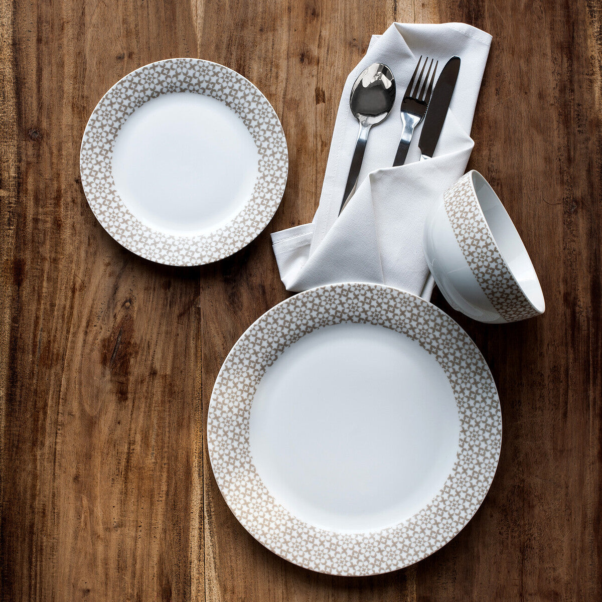 Casablanca 12 Piece Natural Dinner Set | Avie