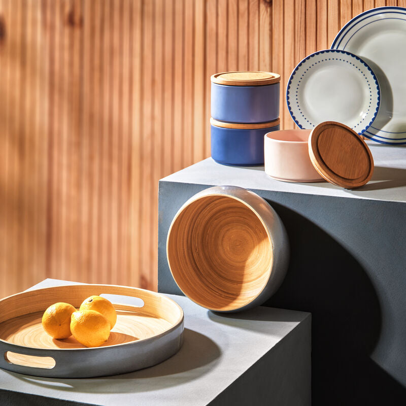 Saturn 12 Piece Blue Dinner Set | Avie