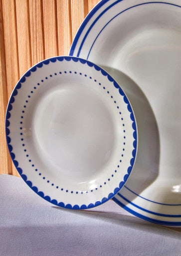 Saturn 12 Piece Blue Dinner Set | Avie
