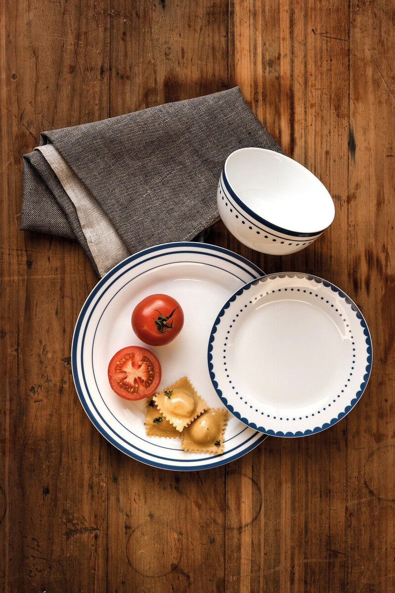Saturn 12 Piece Blue Dinner Set Mob | Avie