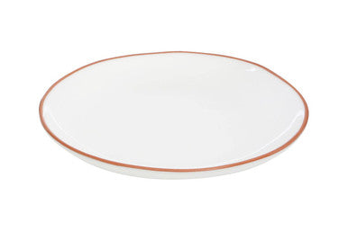 Terracotta White Glazed Dinner Plate | Calisto