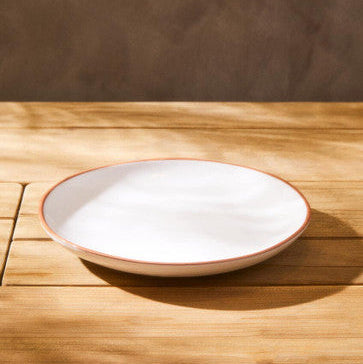 Terracotta White Glazed Dinner Plate | Calisto