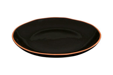 Black Glazed Terracotta Dinner Plate | Calisto
