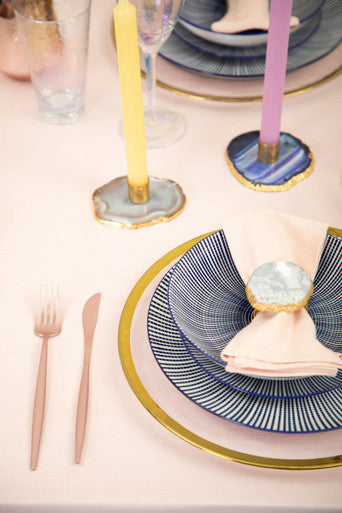 12 Piece Blue and White Dinner Set | Maya