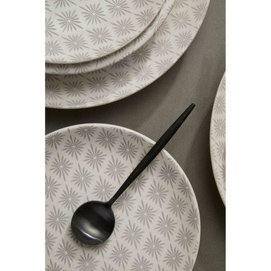 Grey and White 12 Piece Dinner Set | Maya