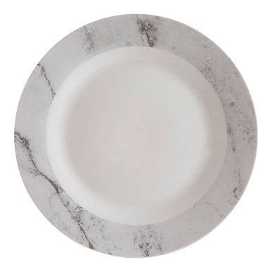 16 Piece White and Grey Marble Design Dinner Set | Avie