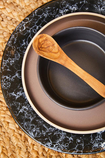 Black Marble Effect Dinner Plate | Hygge
