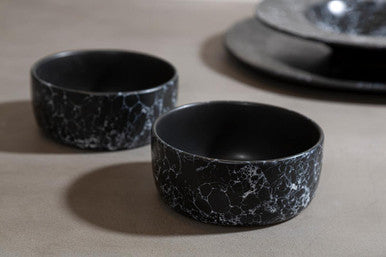Black Faux Marble Bowl | Hygge