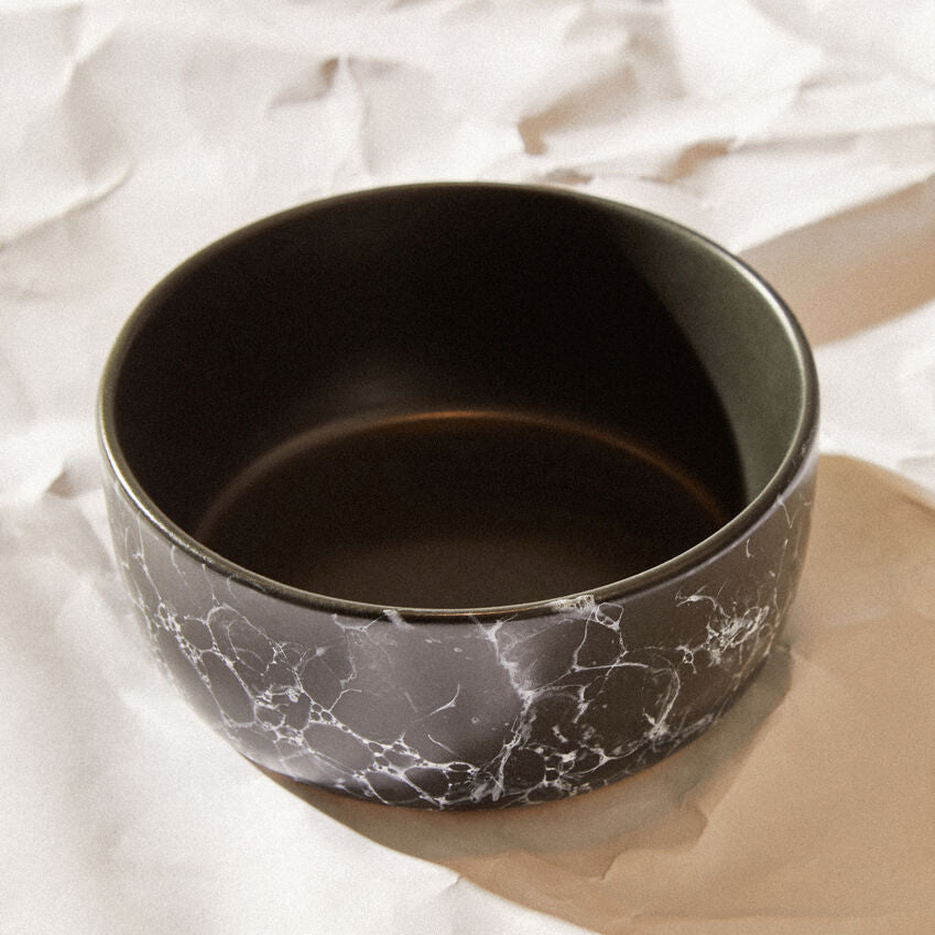 Black Faux Marble Bowl | Hygge