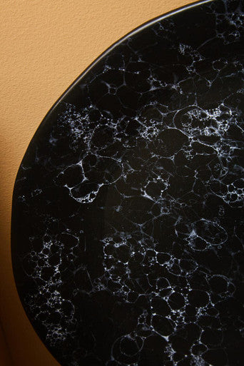Black Marble Effect Pizza Plate | Hygge