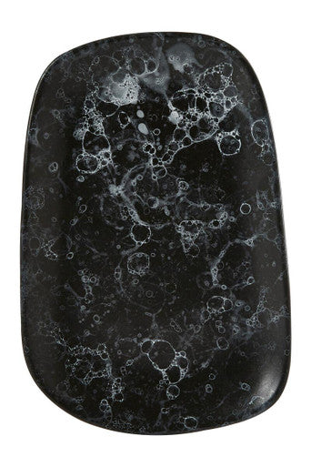 Small Black Marble Effect Serving Platter | Hygge