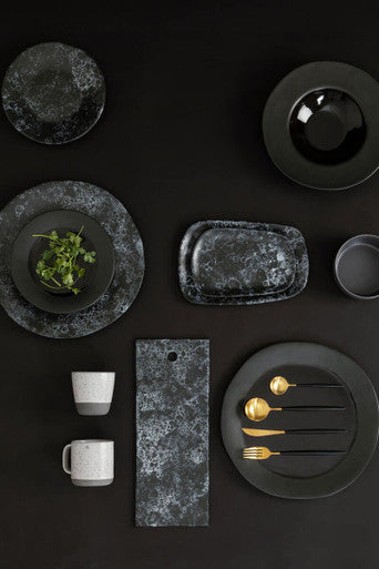 Large Black Marble Effect Serving Platter | Hygge