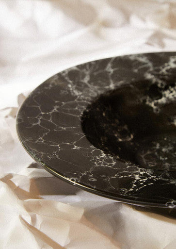 Black Marble Effect Pasta Bowl | Hygge