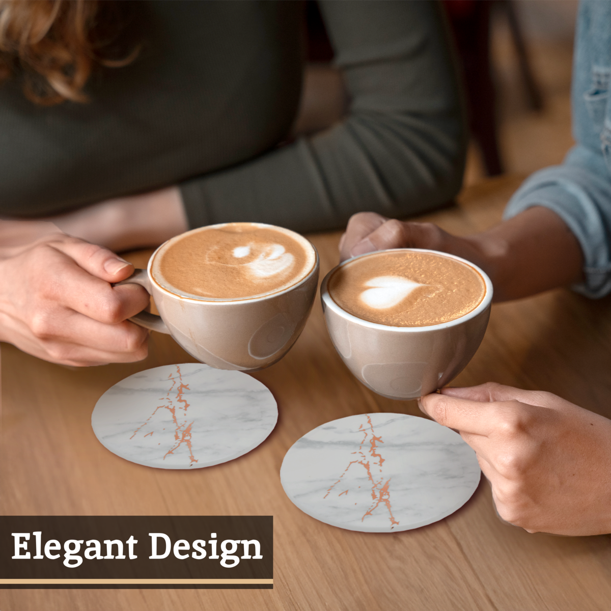 Set of 4 Coasters | Marble Luxe