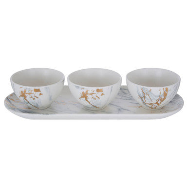 Dip Bowls with Tray Set | Marble Luxe