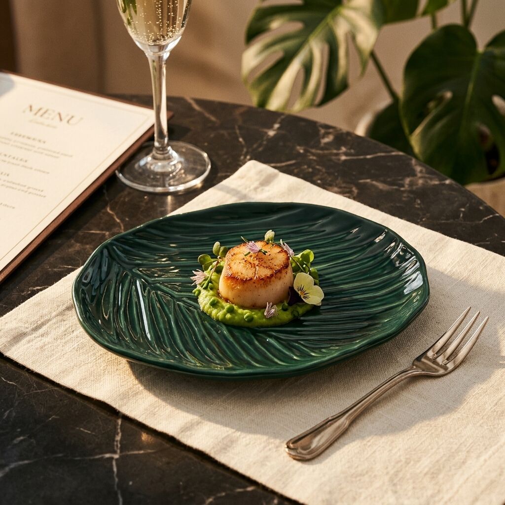 Dark Green Canape Plate | Bali