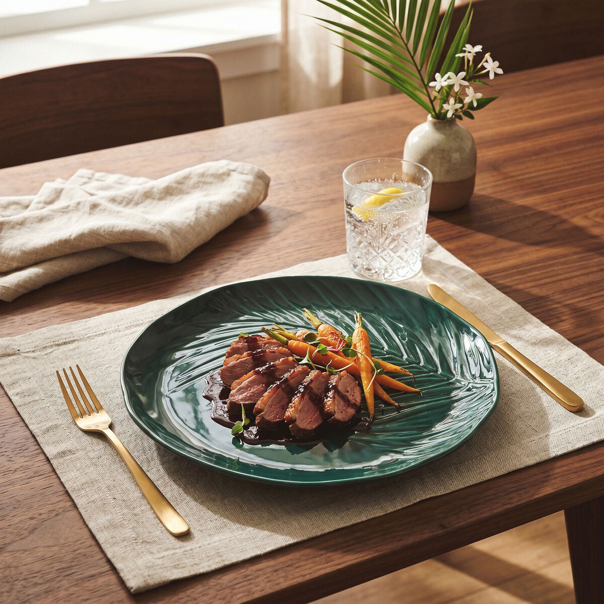 Dark Green Dinner Plate | Bali