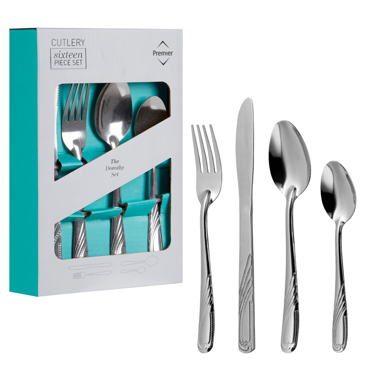 16 Piece Stainless Steel Cutlery Set | Dorothy