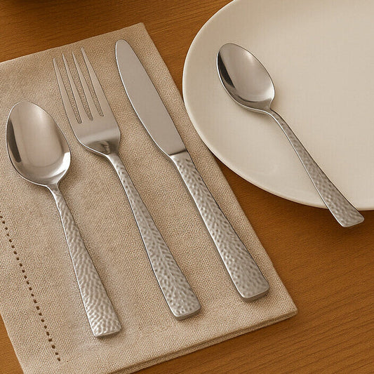 Hammered 24 Piece Cutlery Set | Martello