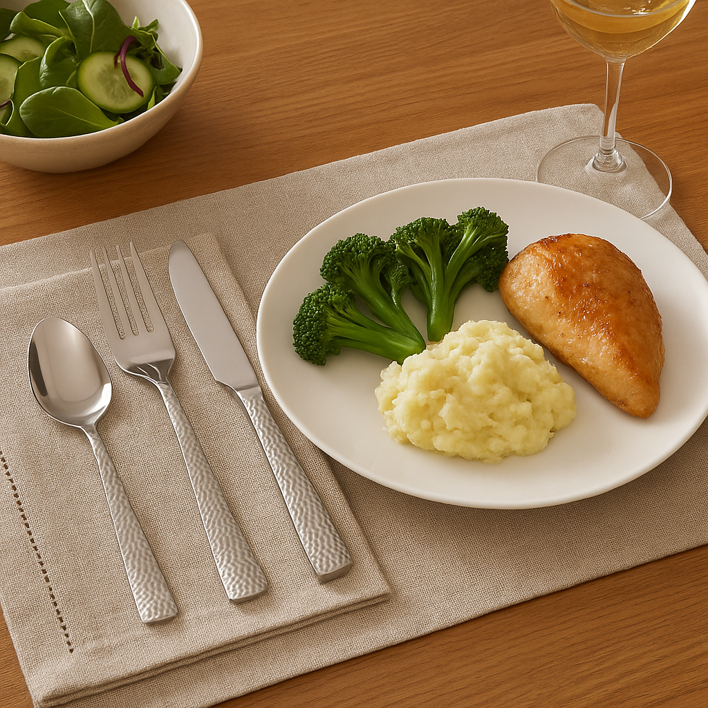 Hammered 24 Piece Cutlery Set | Martello