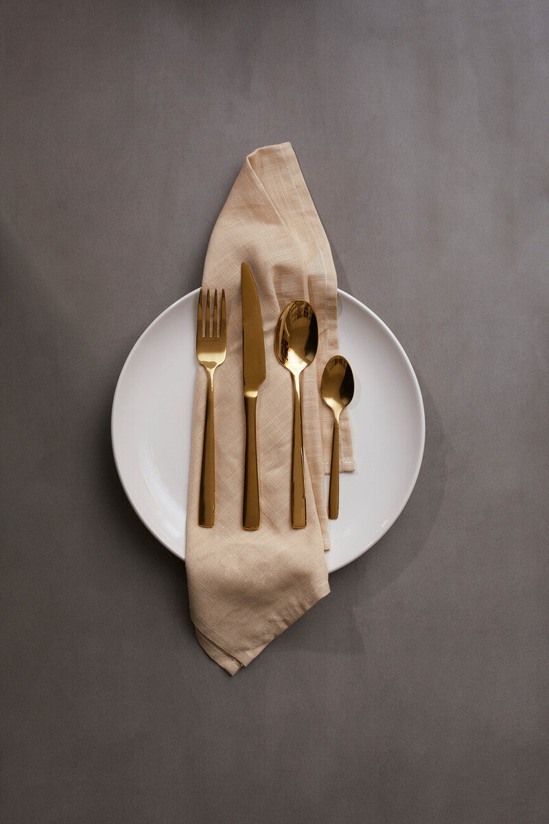Glow 16 Piece Gold Cutlery Set | Avie