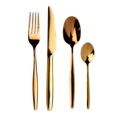 Aura 16 Piece Gold Cutlery Set | Avie