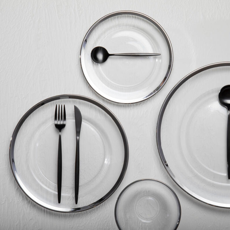 16 Piece Matte Black Cutlery Set | Modern Retro