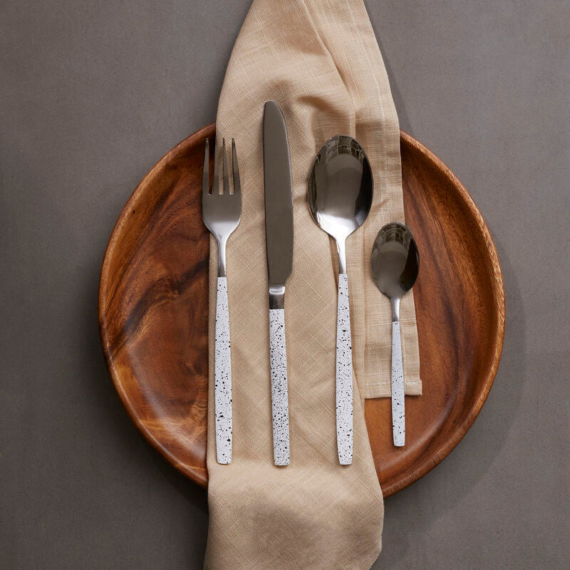 16 Piece Granite Pattern Cutlery Set | Avie