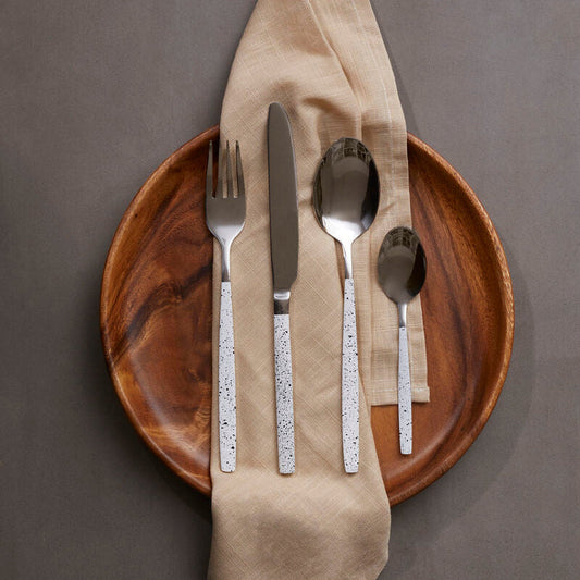 16 Piece Granite Pattern Cutlery Set | Avie