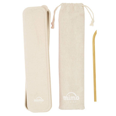 6 Piece Gold Travel Cutlery Set with Case | Mimo