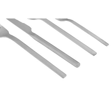 16 Piece Silver Matte Finish Cutlery Set | Avie